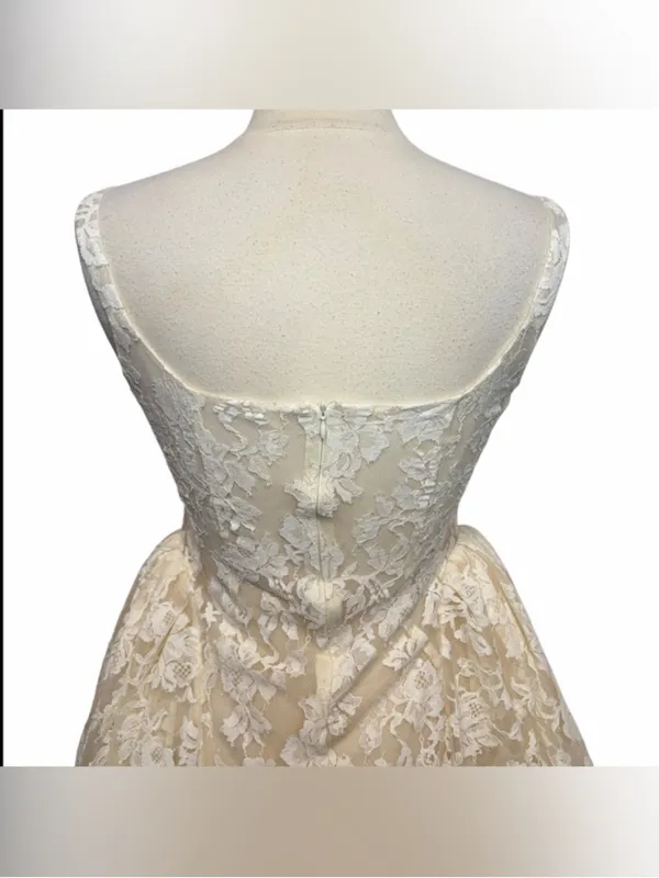 NWT MISS ROSIER Boutique Euphemia Cream White Floral Lace Mini Dress - Image 10
