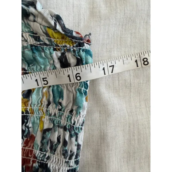 Anthropologie Somerset Maxi Dress Womens S Multi Floral Smocked Tiered OB1387071 - Image 9