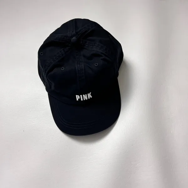 PINK Women’s Black Baseball Logo Hat NWT - Image 2