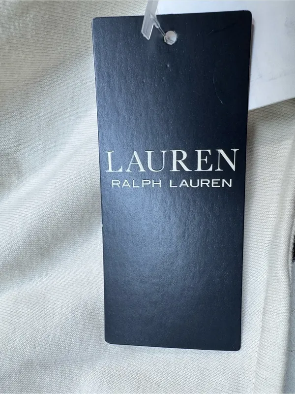 Lauren ralph lauren Lace-Trim Stretch Cotton 3/4 sleeve Top size large nwt - Image 9