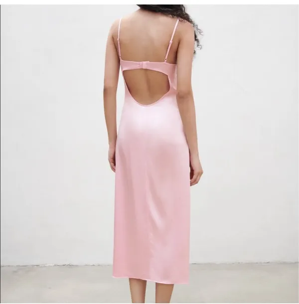 ZARA Midi Satin Dress - Image 2