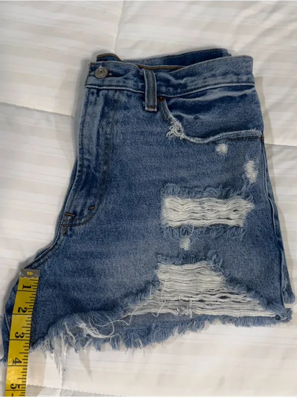 Abercrombie & Fitch Annie High Rise Distressed Shorts Size 29/8 - Image 6