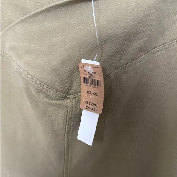 PINK NWT wide flare leg olive green leggings sz XXL - Image 5