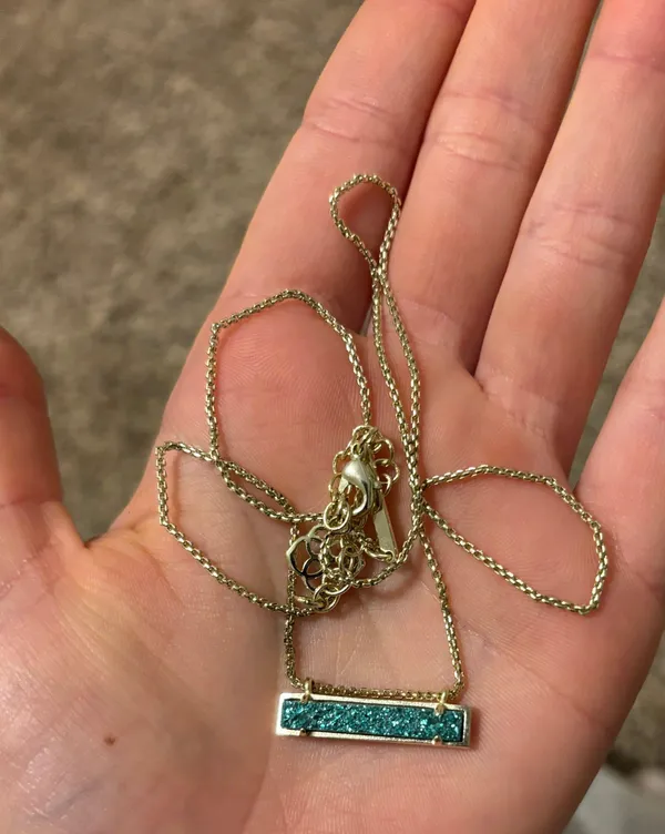 Kendra Scott Gold Necklace with Turquoise stone - Image 2