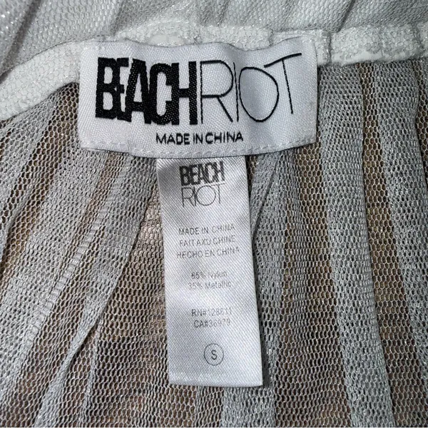 Beach Riot Briar Mesh Cover-Up Mini Skirt White Sheer Mesh Swim Coverup Dress - Image 12