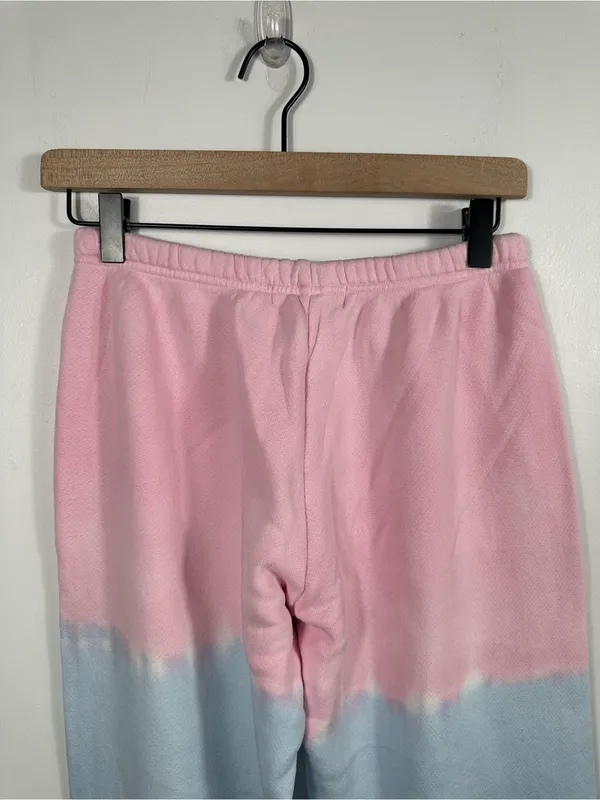 Spiritual Gangster Perfect Terry Sweatpants Pink Blue Yellow Ombre Jogger Size S - Image 5