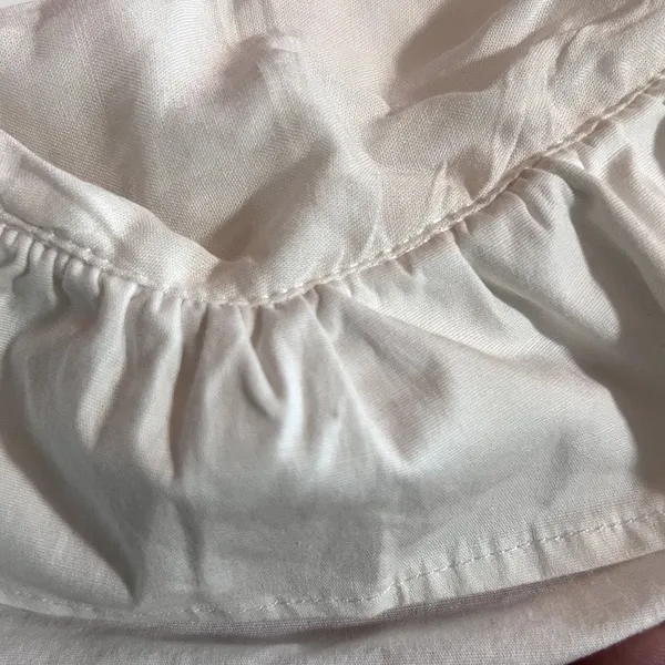 Majorelle White Ruffle Trim Blouse Sz Small - Image 6