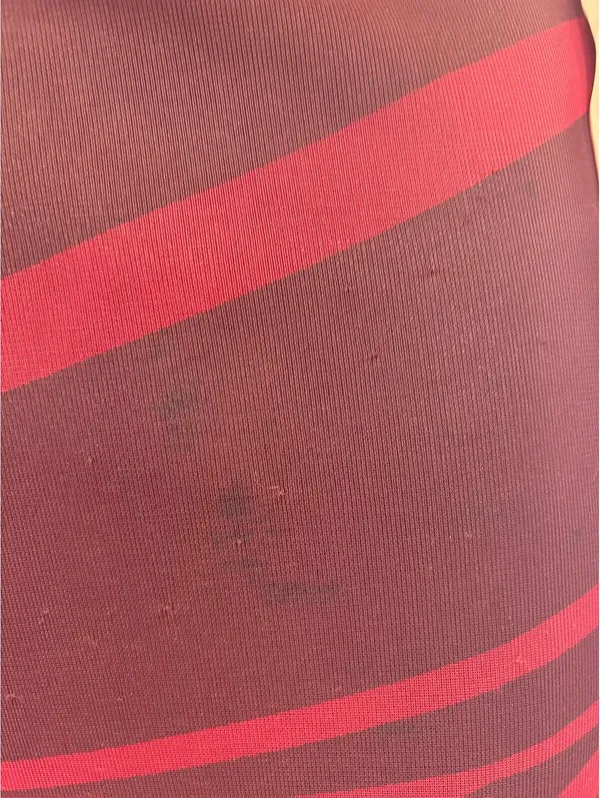 Dark Red Y2K Vintage Mesh Overlay Abstract Maxi Skirt - Image 7