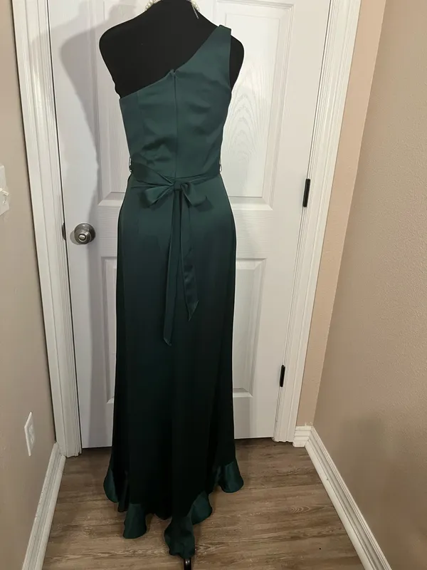 David's Bridal Fancy formal green evening bridesmaid dress - Image 3