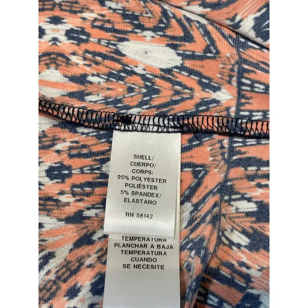 London Times Orange Blue Boho Halter Midi Dress Size 14 - Image 7
