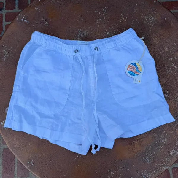 Target C&C California white linen shorts Size M #summer #eurosummet #boho #beach - Image 2