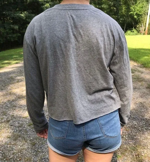 IZOD GREY QUARTER SNAP BUTTON UP LONG SLEEVE TOP - Image 2
