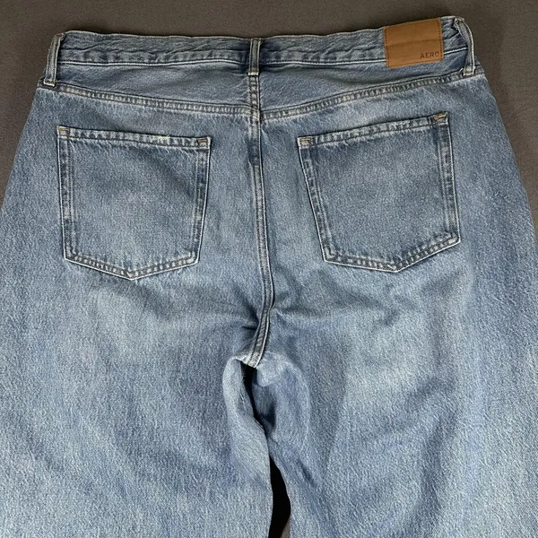 Aeropostale Curvy 90s Baggy Jeans Womens 18 Blue Light Wash High Rise Relaxed - Image 13