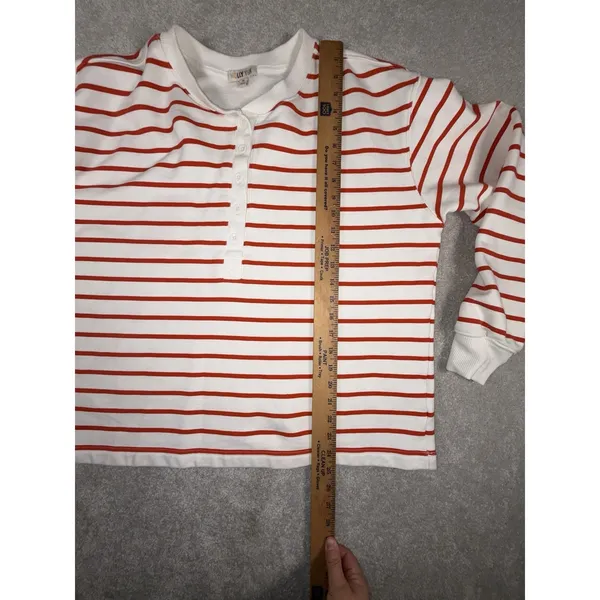 Molly Yeh Women's French Terry‎ Henley Shirt Xl Sweat Shirt - Image 9