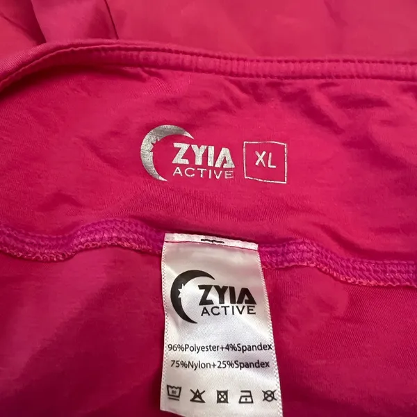 Zyia Active Shorts XL Hot Pink Lined Athletic Running Gym High Rise Stretch - Image 3