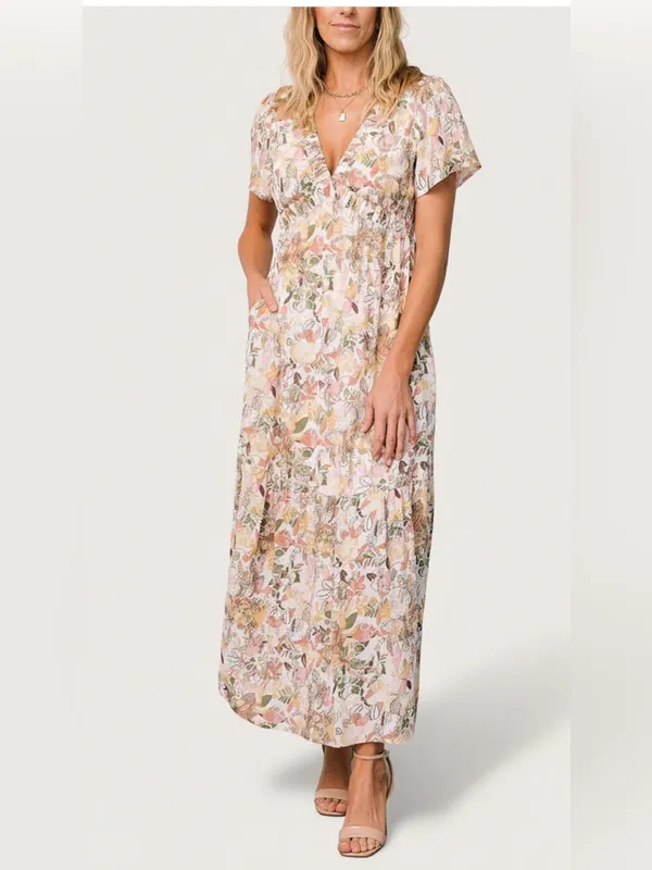 Baltic Born Cassie Short SleeveFloral Maxi Dress XL - Image 11