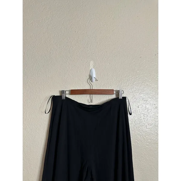 Tadashi Shoji Mesh Black Wide Leg Dress Pants Gala Core Dark Romantic Womans XL - Image 7