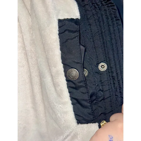 Abercrombie & Fitch Black Hooded Winter Utility Puffer Coat Jacket Womens Size M - Image 9