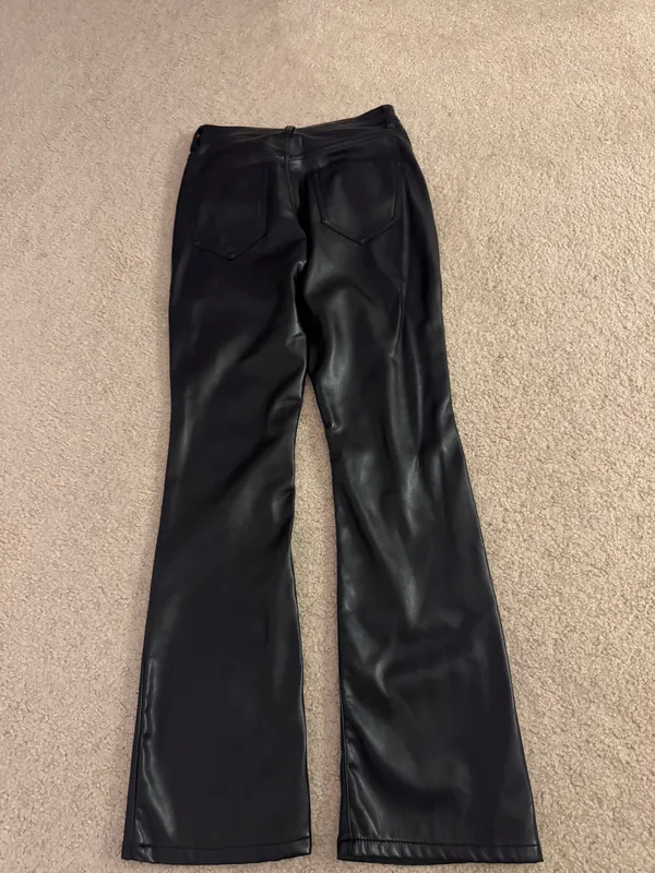 Katie J NYC leather jeans Black Size 14 - Image 3