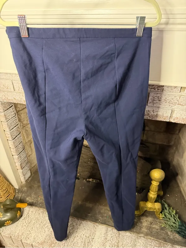 Lilly Pulitzer Navy Travel Pants Size 8 Stretch Career Workwear Ankle Pants - Image 2