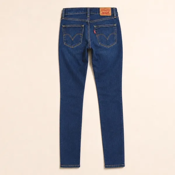 Levis Classic Mid Rise Skinny Jeans Womens 2 Dark Wash Blue Denim‎ Pants - Image 2