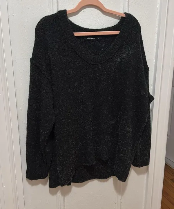 Off Shoulder Sweater Black Size M - Image 2