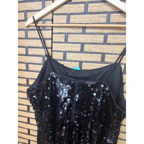 Eyeshadow Black Sequin‎ Mini Dress SIze XL - Image 4