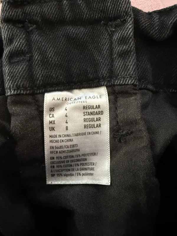 American Eagle Outfitters Mom Jeans - Charcoal Wash - Image 5