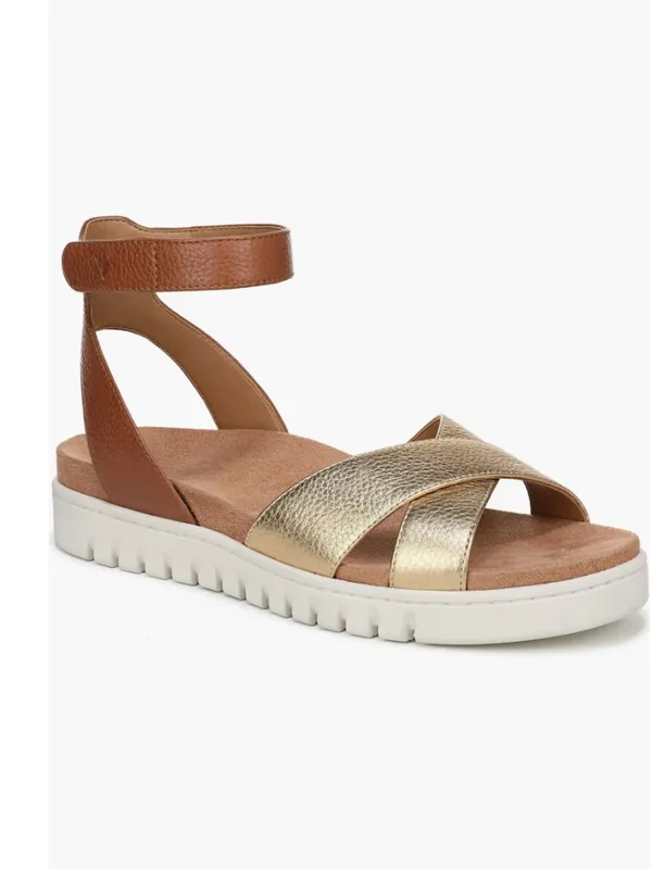 NEW $145 Vionic Uptown Merced Platform Sandal 6 M, GOLD Leather - Image 2