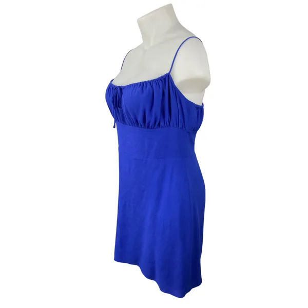 Aritzia Sunday Best Delilah Blue Sleeveless Mini Tank Flare A-Line Slip Dress XL - Image 2