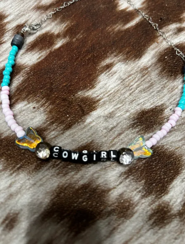 Necklace, choker style cowgirl, handmade brand new - Image 3