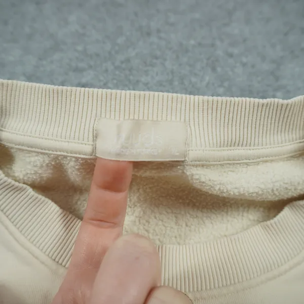 Nuuds Los Angeles Size XL Crewneck Sweatshirt Cream‎ Bone Fleece Pullover Lounge - Image 4