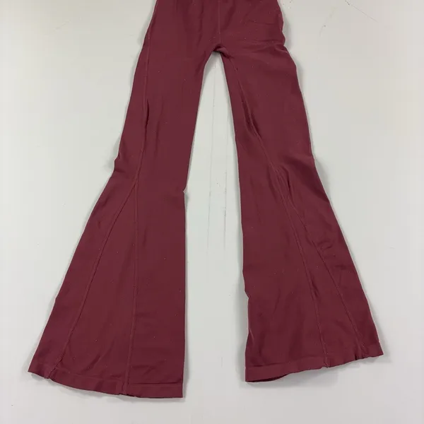 FP Movement Jumpsuit Womens XS Red Knit Flare Leg Sleeveless Scoop Neck Stretch - Image 11