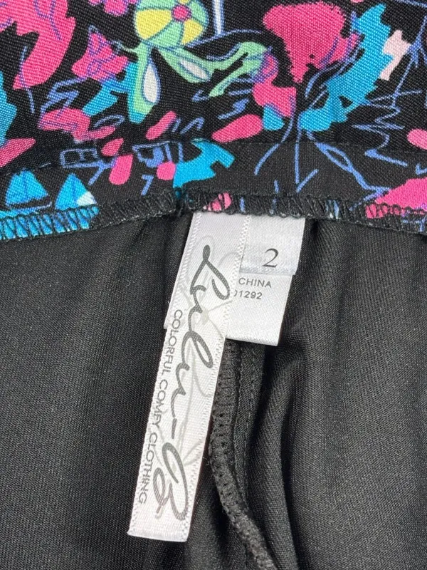 Lulu-B Skort Skirt Women's 2 Black Pink Geometric Stretch Performance Athletic - Image 7