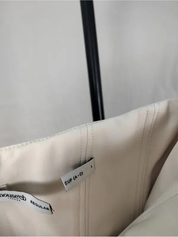 House of CB Marcella Ivory Strapless Pleated Maxi Dress in Cream L - Image 7
