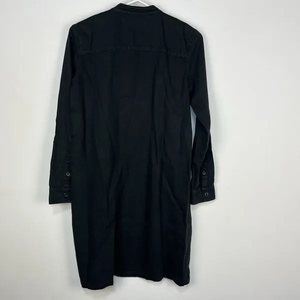 Lucky Brand Popover Dress Black Embroidered Denim Pullover Long Sleeve Y2K XS - Image 10