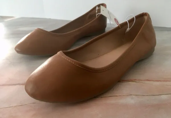Ballet Flats, Size 6 1/2W Brown - Image 2