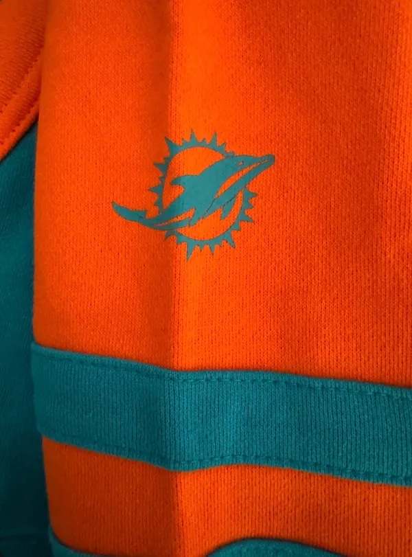 NWT NFL Miami Dolphins Stadium Full-Zip Youth Hoodie Large 14/16 $50 MSRP - Image 9