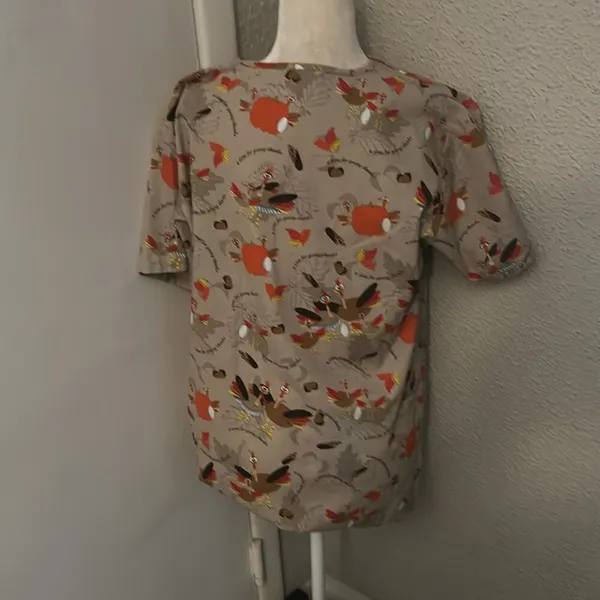 UA Uniform Advantage "A Time for Giving Thanks" Scrubs Medical Peds Pediatrician - Image 2