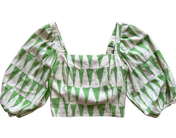 Anthropologie Maison d’ Amelie Linen Blend Crop Top - Image 2