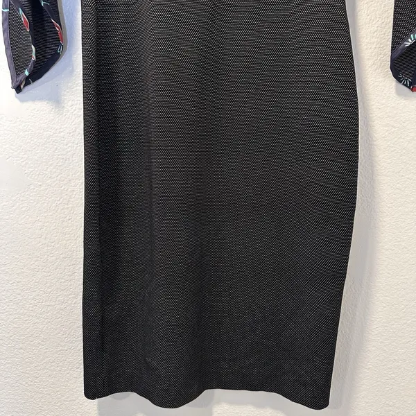 Emporio‎ Armani Size-38 US-2 Women's Dress Black Knit Petal 3/4 Sleeve - Image 10