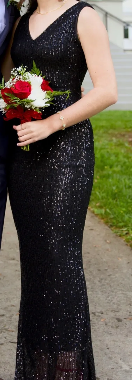 Amazon Black Sequin Tight Dress - Image 2