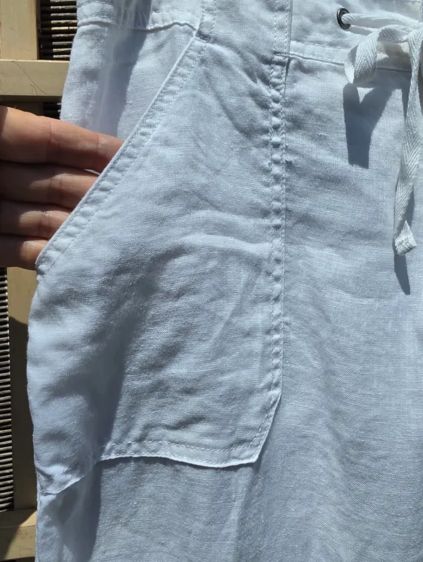 Forever 21 White Linen Pants M - Image 5