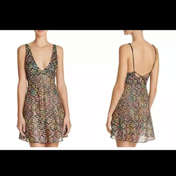 FREE PEOPLE INTIMATELY‎ WOMEN'S BLACK FLORAL LACE Dress Small NWOT - Image 4