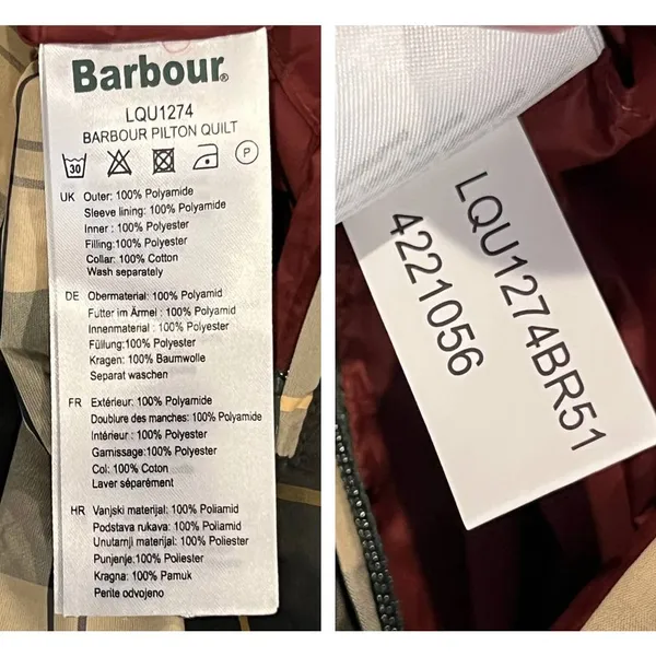 NWT BARBOUR Pilton Quilted Jacket In Chestnut (US/14) - Image 10