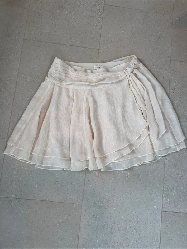 aerie Cream Layered Chiffon Skirt - Image 4