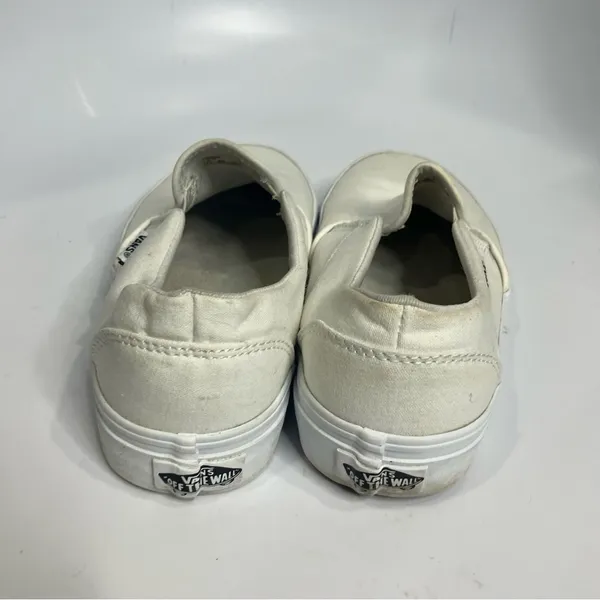 Vans off the wall all white slip‎ on sneakers women’s size 7.5 - Image 4