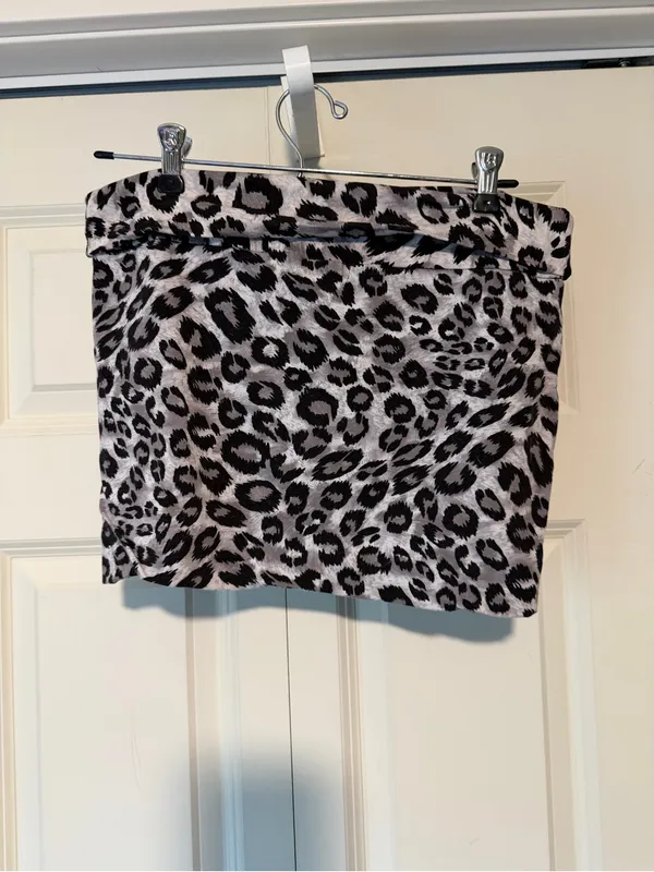 BONGO Leopard Print Mini Skirt - Black & White - Image 3