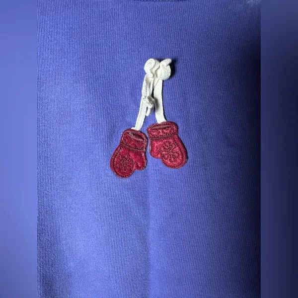 Vintage Disney Store Purple Long Sleeve T-Shirt Mittens Embroidery Womens Size L - Image 11