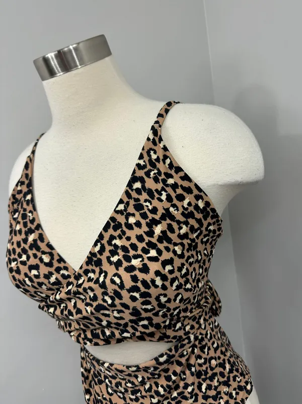 Aerie Tan Animal Print One Piece Swimsuit - Image 2